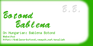 botond bablena business card